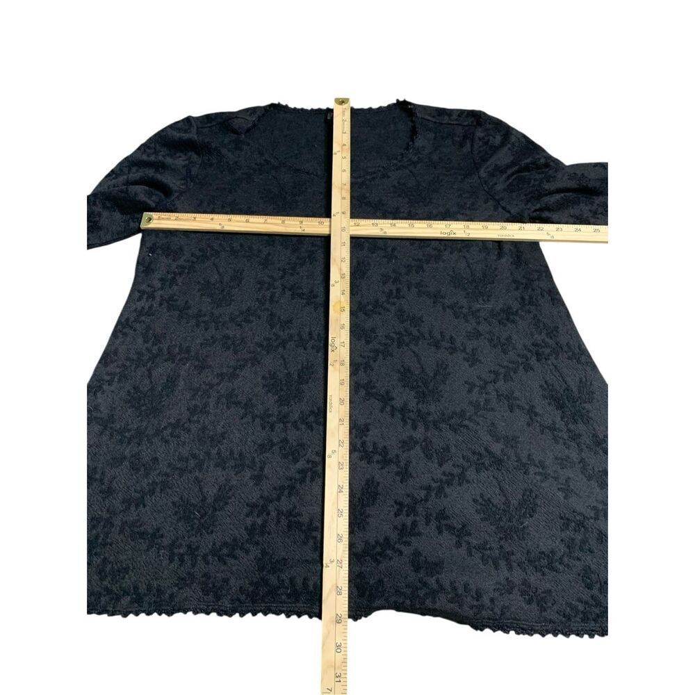 Eileen Fisher Floral Wool Blend Tunic Top Black Tunic Size‎ XL GOOD CONDITION - Picture 11 of 11